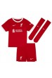 Liverpool Mohamed Salah #11 Babytruitje Thuis tenue Kind 2023-24 Korte Mouw (+ Korte broeken)